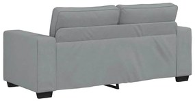 Sofá de 2 lugares em tecido 140 cm cinzento-claro