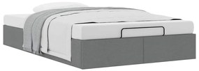 Estrutura de cama otomana sem colchão 120x200cm cinzento escuro