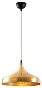 Candeeiro de Teto Tattoo – Dourado e Preto – 36 x 36 cm