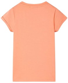 T-shirt para criança cor pêssego 128