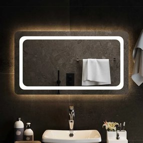 vidaXL Espelho de casa de banho com luzes LED 90x50 cm