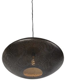 Candeeiro suspenso design preto/ouro 60cm - RADIANCE Oriental