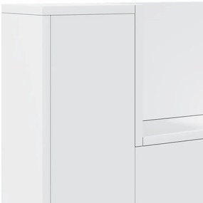 Armário de cabeceira com luzes LED 120x16,5x103,5 cm branco