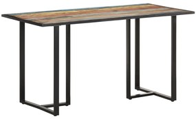Mesa de jantar 140 cm madeira recuperada maciça