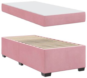 Estrutura da Cama Outros Rosa 90 x 200 cm Veludo