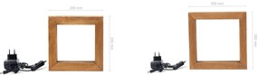 Conjunto de Candeeiros de Mesa KN11 – Castanho – 25 x 25 x 5 cm e 20 x