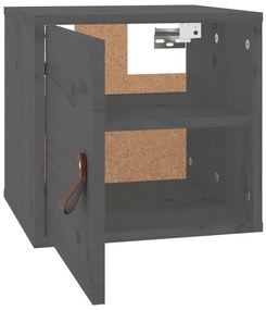 Armário de parede 31,5x30x30 cm madeira de pinho maciça cinza