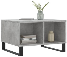 Mesa de centro 60x50x36,5 cm derivados de madeira cinza cimento