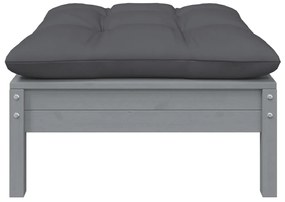 9 pcs conjunto lounge de jardim + almofadões pinho maciço