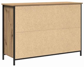 Sideboard vidaXL Artisan Carvalho 100x35x70 cm Madeira Engineered e Aç