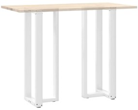 Pés de mesa de bar em forma de T, 2 peças, branco, 40x35x(110-111) cm,