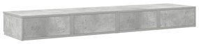 Gavetas de cama em Cinza Cimento - 135x36.5x16.5 cm Feitas de Madeira