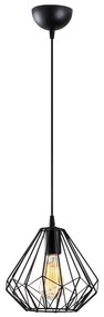 Candeeiro Suspenso Diamond – Preto – Diâmetro 23 cm x Altura 117 cm