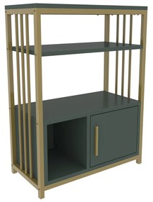 Estante Letos – Verde/Dourado – 60x80x29,6 cm