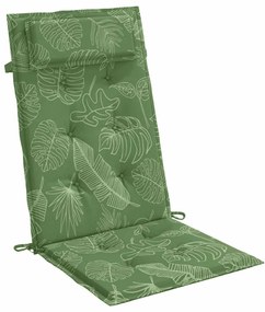 Almofadões p/ cadeira encosto alto 4 pcs tecido oxford folhas