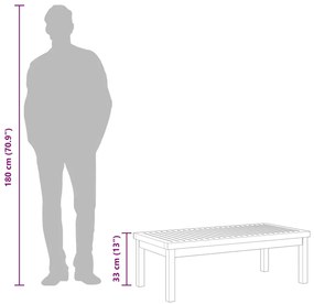 Mesa de centro 100x50x33 cm madeira de acácia maciça