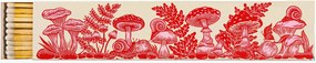 Caixa de fósforos de design Pink and Red Mushrooms