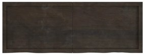 Tampo de mesa 140x50x(2-4) cm carvalho tratado castanho-escuro