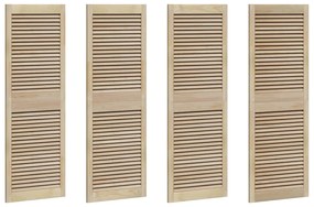 vidaXL Porta de Armário com porta 4 pcs Natural 140.5 x 2.1 x 49.5 cm