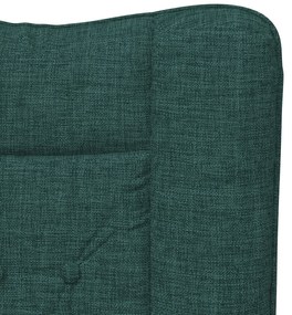 Cadeira Relaxante vidaXL Verde Escuro em Tecido