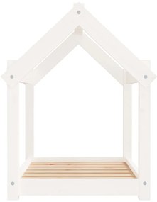 Cama para cães 71x55x70 cm madeira de pinho maciça branco