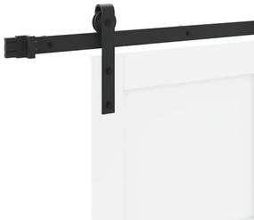 Porta Deslizante com Conjunto de Ferragens Branca 83x202 cm Madeira Só