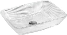 Mexen Tiva lavatório de vidro de bancada 46 x 33 cm, transparente - 24184600