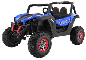 Buggy elétrico para Crianças 24V 4x4 2 Lugares SuperStar Rodas de EVA, Assento de couro Azul