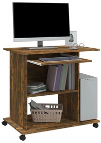 Mesa de computador 80x50x75cm derivados madeira carvalho fumado