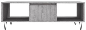 Mesa de centro 104x60x35 cm derivados madeira cinzento sonoma