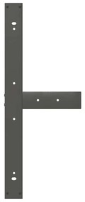 Pés para mesa de jantar em forma de T, 2 peças, antracite, 90x35x(72-7