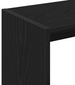 Mesa de Apoio vidaXL Preta em Madeira de Carvalho 50x26x50 cm