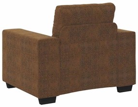 Poltrona vidaXL Castanha 59 cm em Couro Sintético