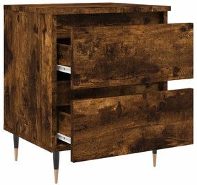 Mesa de cabeceira 40x35x50 cm derivados madeira carvalho fumado