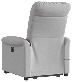 Poltrona elevatória de massagens tecido cinzento-nublado
