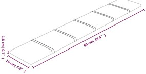Painel de parede 12 pcs 90x15 cm veludo 1,62 m² cor cinza-claro
