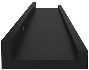 Prateleiras de parede 4 pcs 60x9x3 cm preto