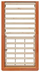 Estrutura da Cama Castanho-mel 90 x 190 cm Madeira maciça