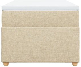 Cama com molas/colchão 90x190 cm tecido cor creme