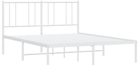 Estrutura de cama com cabeceira 120x200 cm metal branco