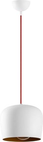 Candeeiro Dodo – Branco e Vermelho – 22 x 22 cm