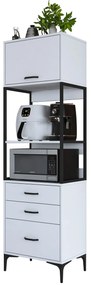 Armário Multiusos JE135 – Branco – 60 cm x 198,6 cm x 40 cm