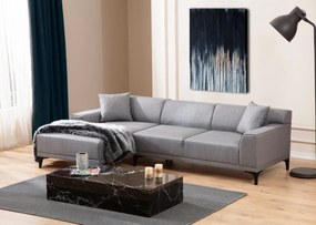 Sofá de Canto Petra – Cinzento Claro – 145 x 250 cm