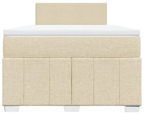 Cama com molas/colchão 120x200 cm tecido cor creme