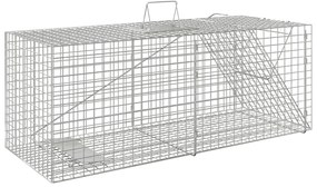 Armadilha p/ animais 64,5x25x26,5 cm ferro galvanizado