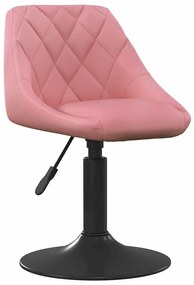 Cadeira Alta Rosa 46x44x(62,5-77,5) cm Veludo