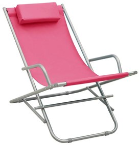 Cadeiras de baloiço 2 pcs aço rosa