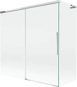 Mexen Rox L resguardo de banho de 2 painéis deslizantes 160 + 70 x 150 cm, transparente, cromado - 8C9L-160-070-01-00