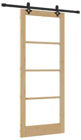 Porta Deslizante vidaXL com Conjunto de Ferragens 86x211 cm Madeira de