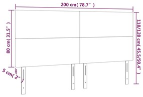 Cabeceira de cama 4 pcs couro artificial 100x5x78/88 cm branco